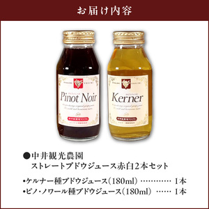 中井観光農園ストレートブドウジュース赤白2本セット_Y037-0331