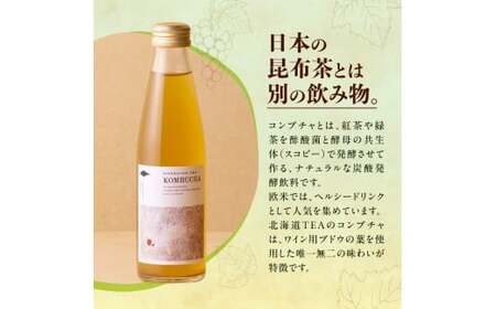 北海道TEAコンブチャ ブドウリーフ発酵 炭酸ドリンク 健康志向 甘さ控えめ_Y037-0348