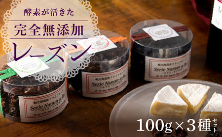 酵素が活きた完全無添加レーズン　100g×３種セット_Y082-0002