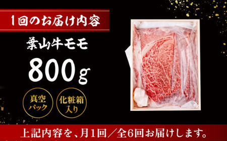 【全6回定期便】 葉山牛 すき焼き用モモ800g／ すき焼き モモ[ASAP033]