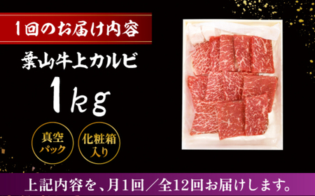 【全12回定期便】 葉山牛 上カルビ1Kg ／ カルビ 上カルビ[ASAP049]