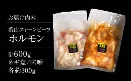 【年内発送】葉山クィーンビーフ味噌味、ネギ塩味 各300g  ／ ホルモン [ASCD014]
