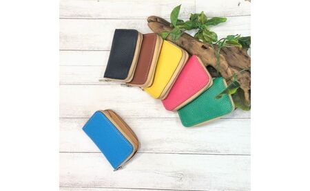 イタリアンシュリンクレザー（本革）フルラウンドファスナーコインケース ファッション小物 財布 小銭入れ 革小物 ハンドメイド 柔らかい手触り イタリアンレザー ミニ財布  黒