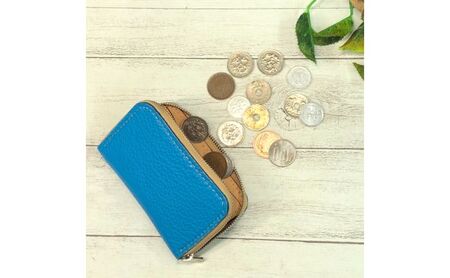 イタリアンシュリンクレザー（本革）フルラウンドファスナーコインケース ファッション小物 財布 小銭入れ 革小物 ハンドメイド 柔らかい手触り イタリアンレザー ミニ財布  黒