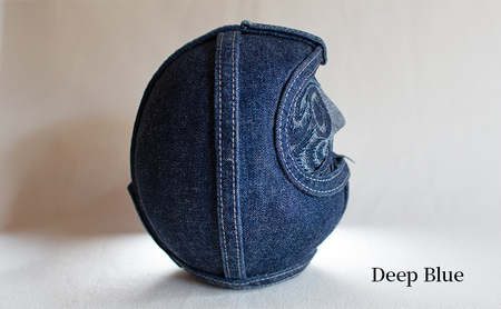 DENIM DARUMA "8" だるま 達磨 インテリア 置物 お祝い 縁起物 伝統 手作り おしゃれ デニム オリジナル オブジェ ギフト 贈り物 寒川町 神奈川 Medium Blue