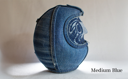 DENIM DARUMA "4" だるま 達磨 インテリア 置物 お祝い 縁起物 伝統 手作り おしゃれ デニム オリジナル オブジェ ギフト 贈り物 寒川町 神奈川 Deep Blue