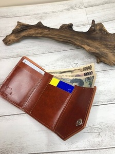 ルガトショルダー(本革)のミニ財布 ファッション小物 ネイビー