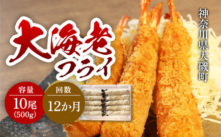 【定期便12か月】大海老フライ10尾 約500g | エビフライ 冷凍 冷凍食品 神奈川県 大磯町