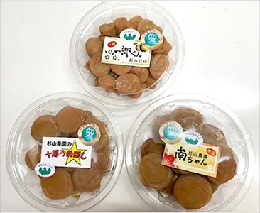 杉山農園Ｅ 梅干しと季節のジャムセット【 梅干し 国産 塩だけ 酸っぱい ジャム 無添加 フルーツ 果物 詰め合わせ 食べ比べ 神奈川県 山北町 】