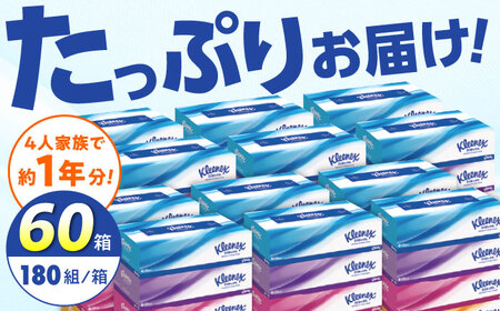 クリネックス 60箱 ボックスティッシュ ティッシュペーパー【年内発送】 [BDBH001-1]