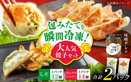 【年内発送】【計2パック】餃子屋ヒロの大人気餃子セット＋特製味噌ダレ付 ぎょうざ[BDAS009-1]