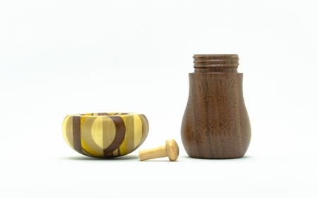 ≪箱根寄木細工≫きのこ七味入れ［工芸品工芸品工芸品工芸品工芸品］