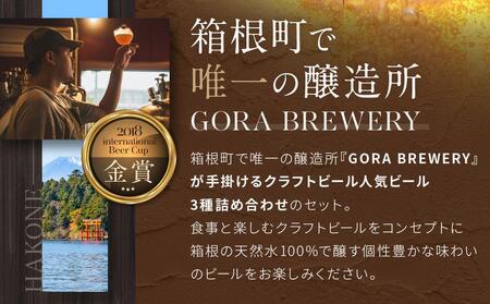 GORA BREWERY〈International Beer Cup 金賞＆銀賞受賞〉人気ビール3種詰め合わせ［ビールビール］