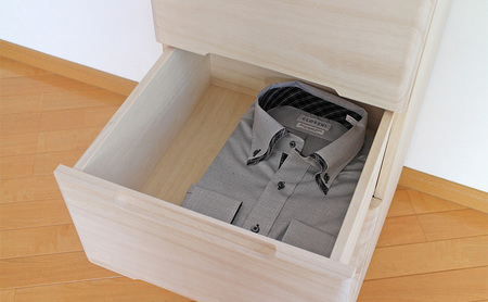 総桐4段チェスト36cm幅　無塗装　柔らかい丸面タイプ 雑貨 日用品 インテリア 工芸品 シンプル お手頃 使いやすい 便利 たっぷり 収納 木のぬくもり 