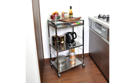 ステンレス作業台ワゴン引き出し付 幅50 雑貨 キッチン雑貨 キッチングッズ 調理台 キッチンワゴン キャスター付 調理スペース