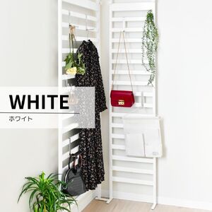 簡単つっぱりラダーラック 幅40cm（ホワイト）｜ 2378WH 足立製作所 ウォールラック 壁面収納 省スペース 有効活用 つっぱり 引っ掛け整理整頓 子供部屋 お片付けラック 新潟