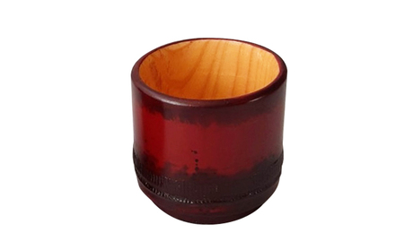 新潟特産竹塗 ぐい呑み 民芸品 工芸品 伝統技術 酒器 楊枝立 蓋置 赤
