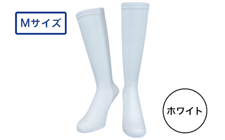 I4-21F【カラー：ホワイト サイズ：M】リカバリーウェア A.A.TH/ ハイソックス（品番：AAA90921）