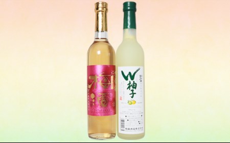 C1-77長岡リキュールセット柚子＆梅酒（500ml×2本）