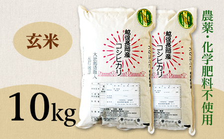 E1-11新潟県長岡産コシヒカリ玄米10kg