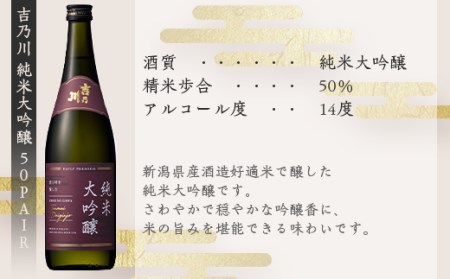 95-B2吉乃川 純米大吟醸 飲み比べ　720ml×2本セット