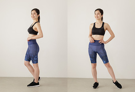 I4-58JA【カラー：ブルー サイズ：M】A.A.TH for femtech/サニタリーハーフタイツ（プリント）（品番：AAP85FP2）