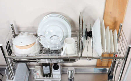 [キープロダクション] シンクに渡せる伸縮水切りラック s-501 キッチン用品  燕三条製