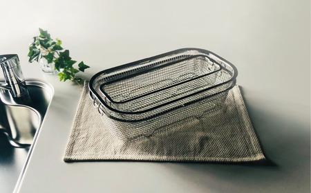 すっきり暮らす水切りかご 浅深 ＋ スリム セット 燕三条製 水切り キッチン用品 キッチン整理 キッチン収納 bwsSELECTION [ビーワーススタイル]【017S046】