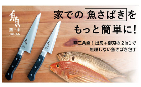 魚さばき包丁(大) 刃渡り175mm モリブデンバナジウム鋼 片刃 右手用 キッチン用品 燕三条製 【015S113】