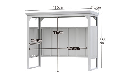 サイクルダシーレ153 自転車置き場 自転車収納庫 屋外 大型 中型 おしゃれ 庭 ストレージ 日本製 燕三条製 [グリーンライフ] 【160S001】