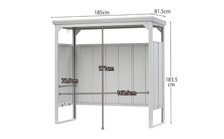 サイクルダシーレ183 自転車置き場 自転車収納庫 屋外 大型 中型 おしゃれ 庭 ストレージ 日本製 燕三条製 [グリーンライフ] 【170S002】