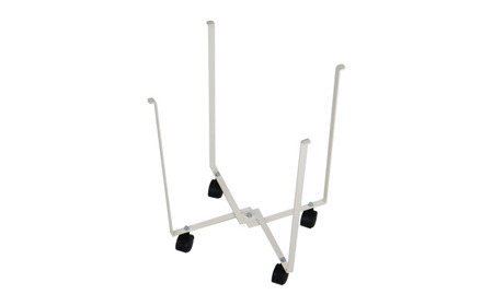 [キープロダクション] 折りたためるキャスター付きゴミ袋ホルダー ホワイト 折りたたみ式 ダストボックス ゴミ袋スタンド 燕三条製【012S086】