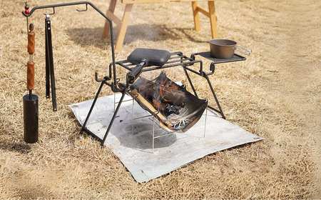 アイアン焚火スタンドminiフルセット(ケース付) アウトドア キャンプ