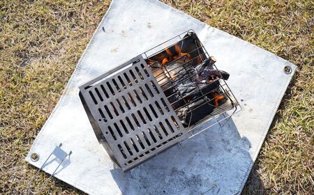 [ベルモント] HIGATAMI・TABI専用アイアングリル ハンドル付 アウトドア用品 キャンプ用品 【011S176】