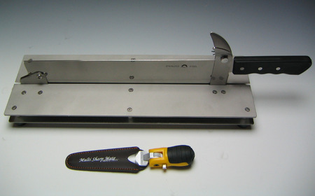 押切包丁+マルチシャープナーセット 硬い食品の切断が簡単にできる ステンレス製 食品用 生花用 キッチン用品 園芸用品 【081S018】