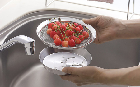 [家事問屋] 盆ザル・まる型トレー16 キッチンツール キッチン用品 燕三条製 下村企販 新生活 【011S188】