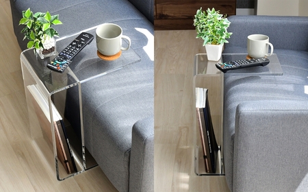 2WAYアクリルサイドテーブル センターテーブル [足立製作所] | 新潟県