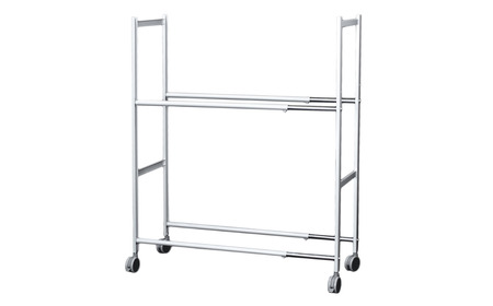 タイヤラック 燕三条製 キャスター付き 伸縮 移動 EX001-002 8本 タイヤ収納 保管 スペアタイヤ スタッドレスタイヤ 【063S006】