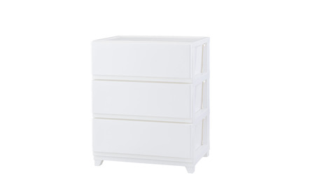 デコニーシーヴォ ワイド 3段 ホワイト チェスト 収納ボックス 衣装ケース 新生活 一人暮らし [JEJアステージ]