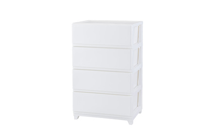 デコニーシーヴォ ワイド 4段 ホワイト チェスト 収納ボックス 衣装ケース 新生活 一人暮らし [JEJアステージ]