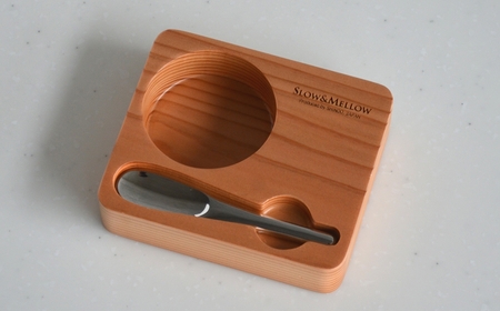 銅製アイスクリームスプーン＆木製トレイ 燕三条製 アイススプーン 燕三条製 銅 SLOW＆MELLOW ゆるり [U+RooLee] 【022S076】