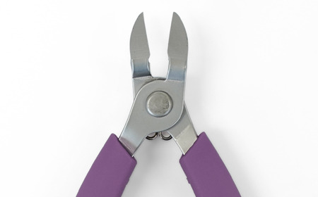 ニッパー 爪切り 紫 爪飛びガード付属 つめ切り ネイルニッパー 燕三条製 プリンス工業 【010S547】