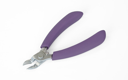 ニッパー 爪切り 紫 爪飛びガード付属 つめ切り ネイルニッパー 燕三条製 プリンス工業 【010S547】