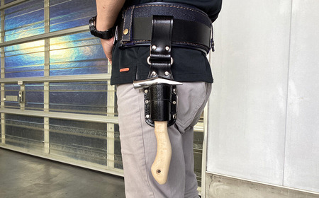 先切玄能 ミラー 24 蛇曲ショート 250mm ハンマー シルバー 金槌 とんかち 工具 握りやすい [マルキン印] 【029S021】