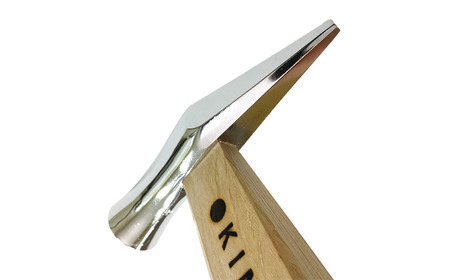 先切玄能 ミラー 24 蛇曲ショート 250mm ハンマー シルバー 金槌 とんかち 工具 握りやすい [マルキン印] 【029S021】