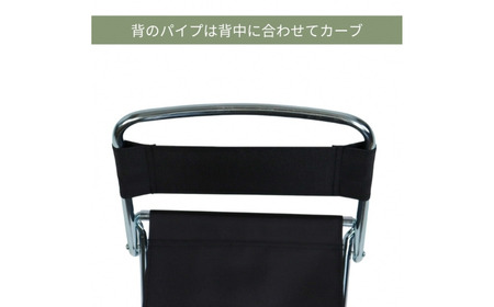 折りたたみアウトドアチェア ブラック レジャー BBQ 海水浴 釣り 花見 [キープロダクション] 【010S508】