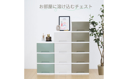 NEWLIFE スリム5段 モスブラウン 大容量チェスト 引き出し プラスチック 新生活 チェスト