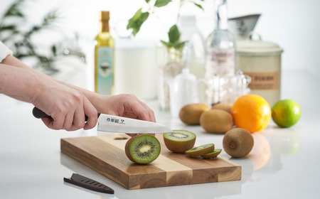 作楽結 サヤ付き2本セット（三徳・ペティ） 万能包丁 フルーツナイフ 食洗機対応 キッチン用品 調理器具 新生活 燕三条製 [下村工業] 【010S533】