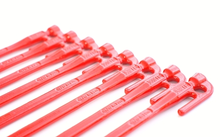 鍛造ペグ エリッゼステーク 38cm ペグ 8本セット レッド