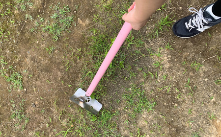 コンパクト鍬 ガールズガーデニング ハッピークローバー ピンク 家庭菜園 農作業 燕三条製 [浅野木工所] 【012S102】